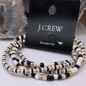 J. Crew Black and Gold Multi-Strand Bracelet